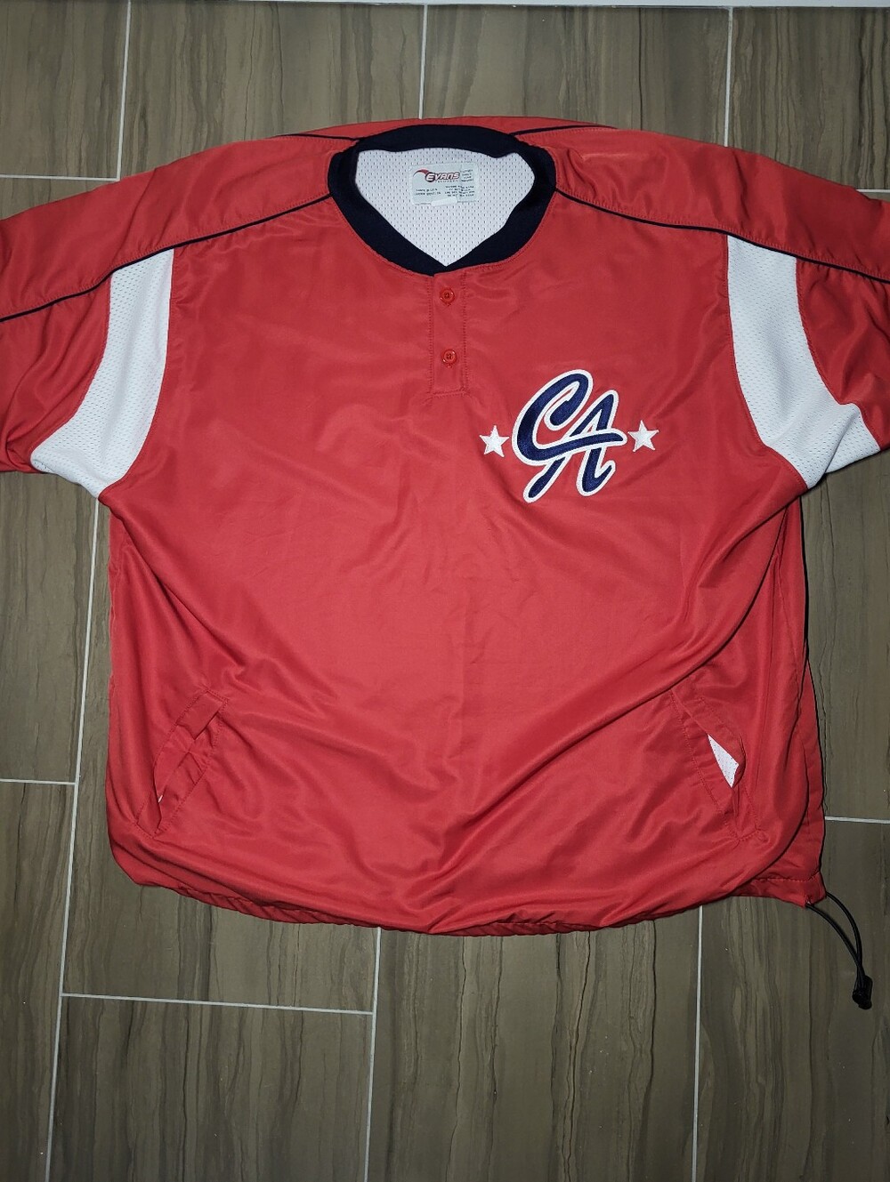 Red Athletic Team Pullover with 'CA Chest Logo